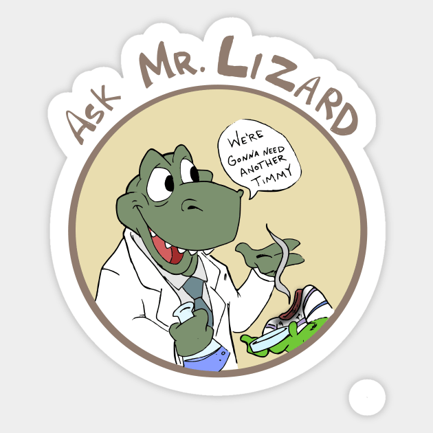 Ask Mr. Lizard Sticker by oria